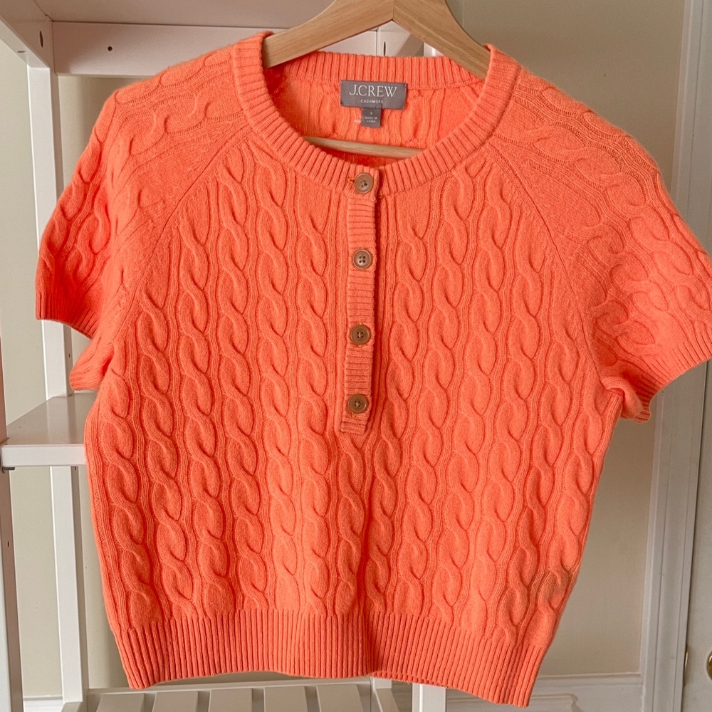 New cashmere Top in Light Orange color